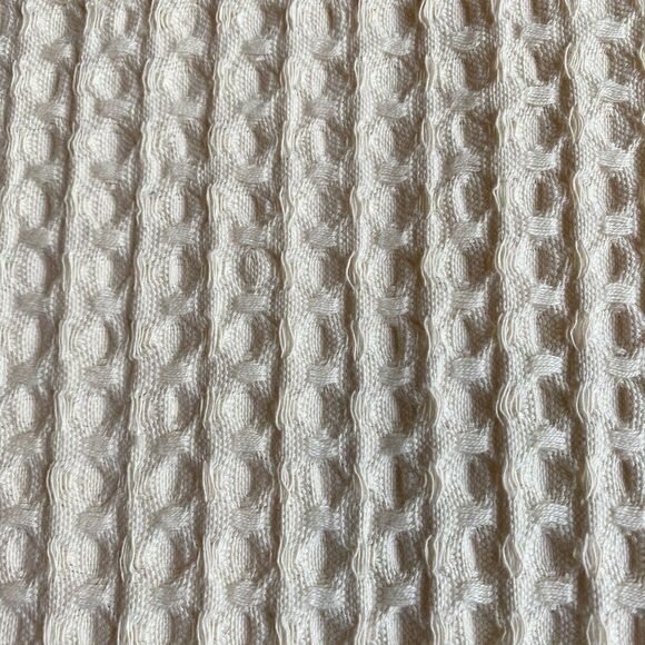 Sonoma Waffle Weave with Blocked Material Design Shower Curtain - Picture 7 of 8